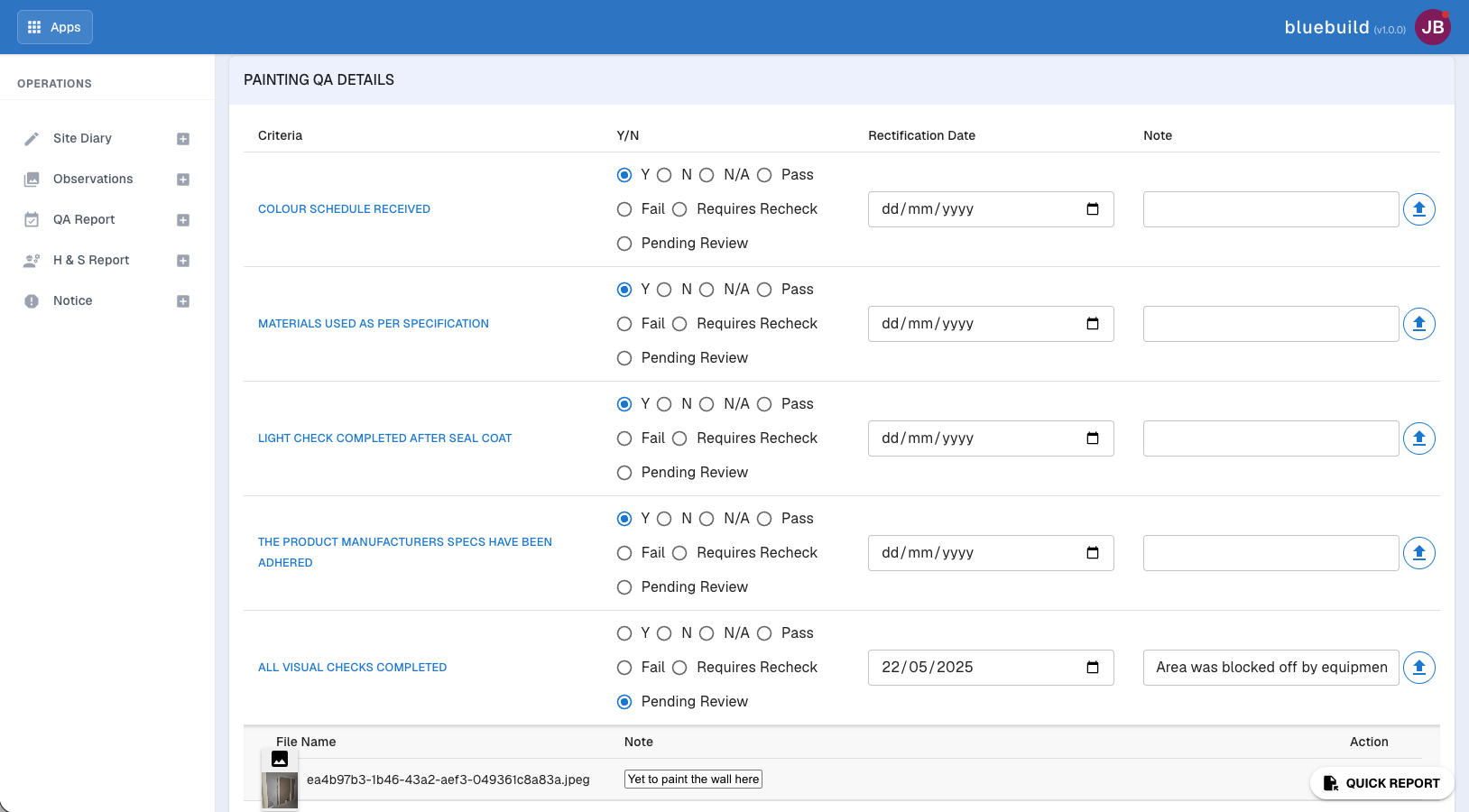 Compliance and Health and Safety screenshot 2