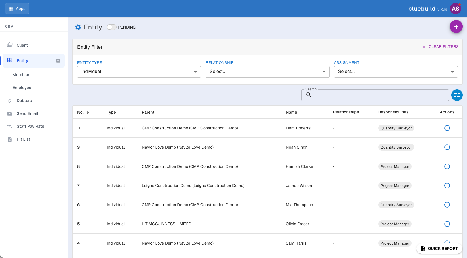 CRM screenshot 1