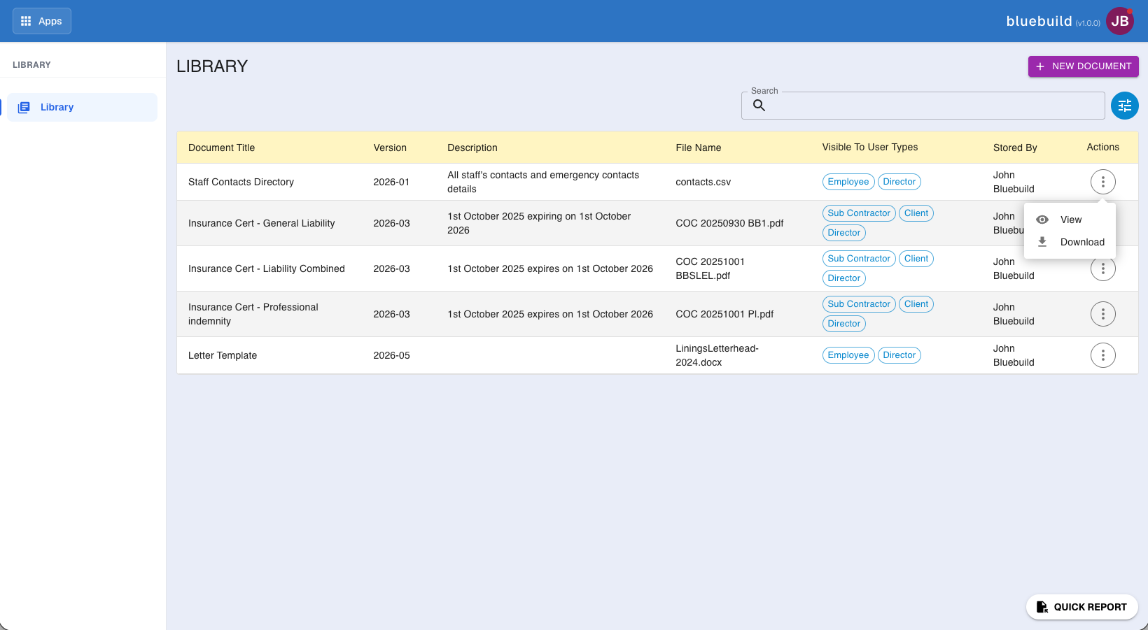 Document Control screenshot 3