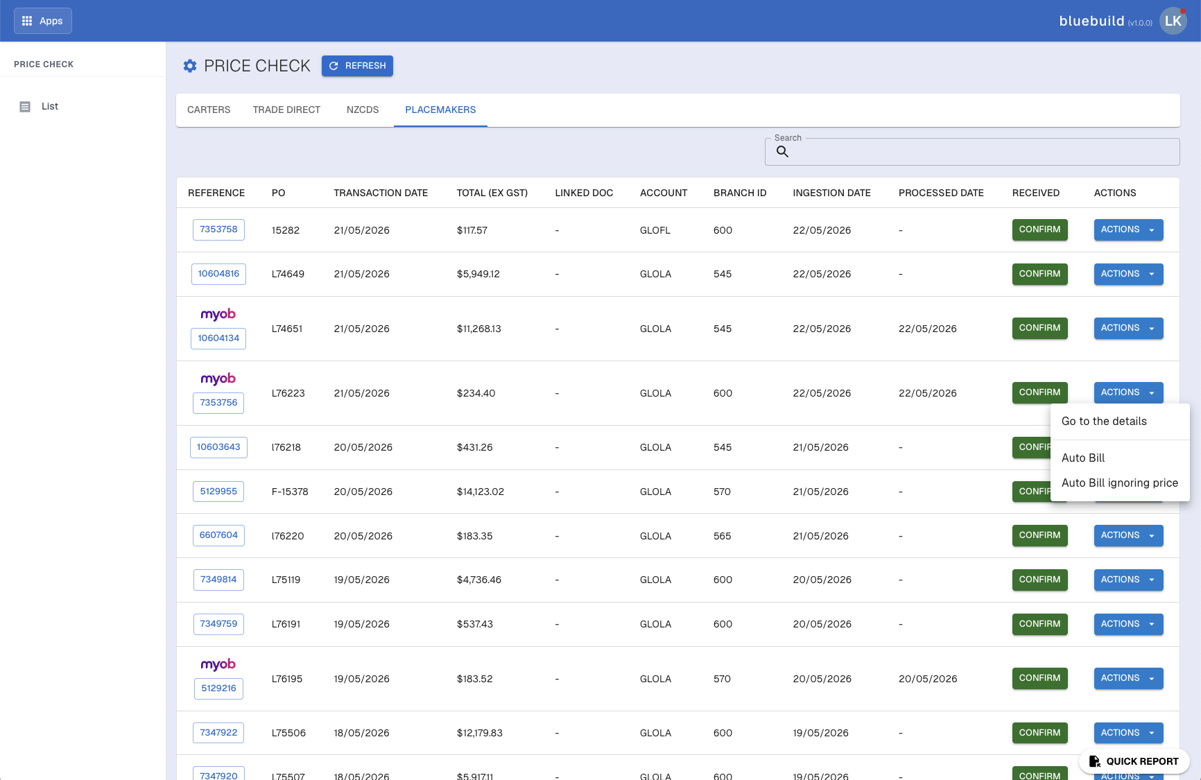 Procurement screenshot 3